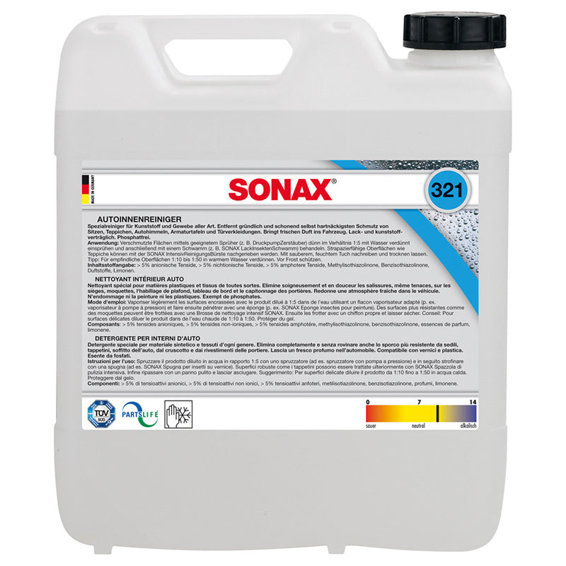 SONAX, Pulizia interna - 10 Litri - Efficace contro sporco e odori