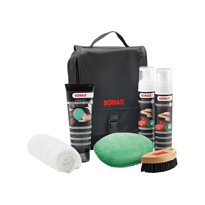 SONAX, Premium Class kit de cuidado del cuero - limpieza y mantenimiento