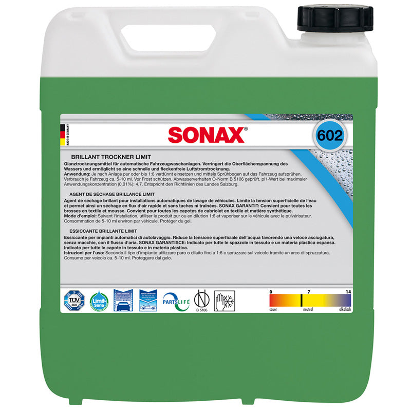 SONAX, Brillant Tørrer 10 litrů - dokonalé sušení laku na vzduchu