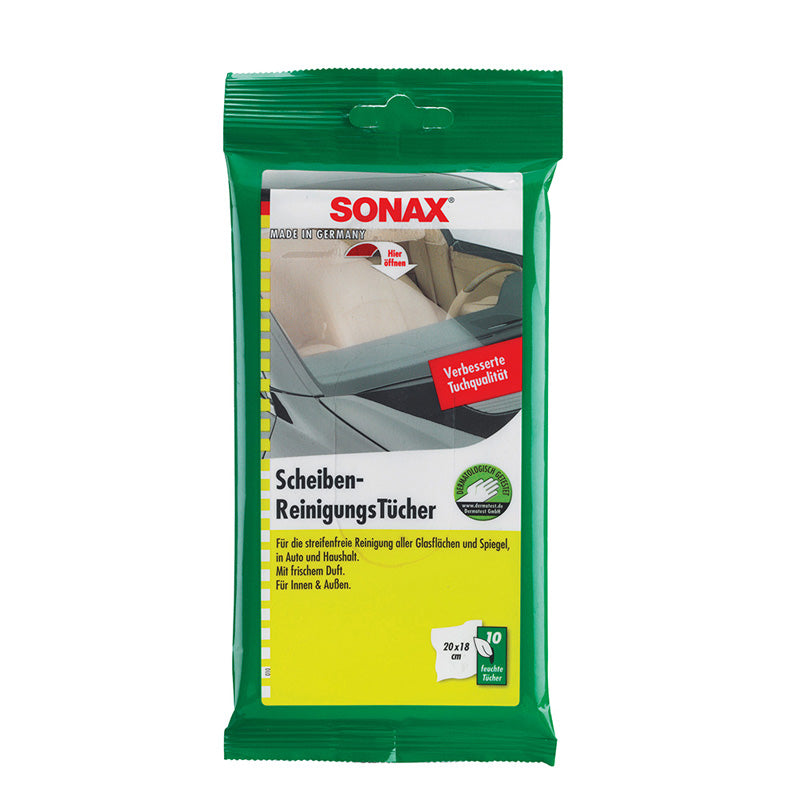 SONAX, Panni per pulizia vetri e cristalli - 10 pz.