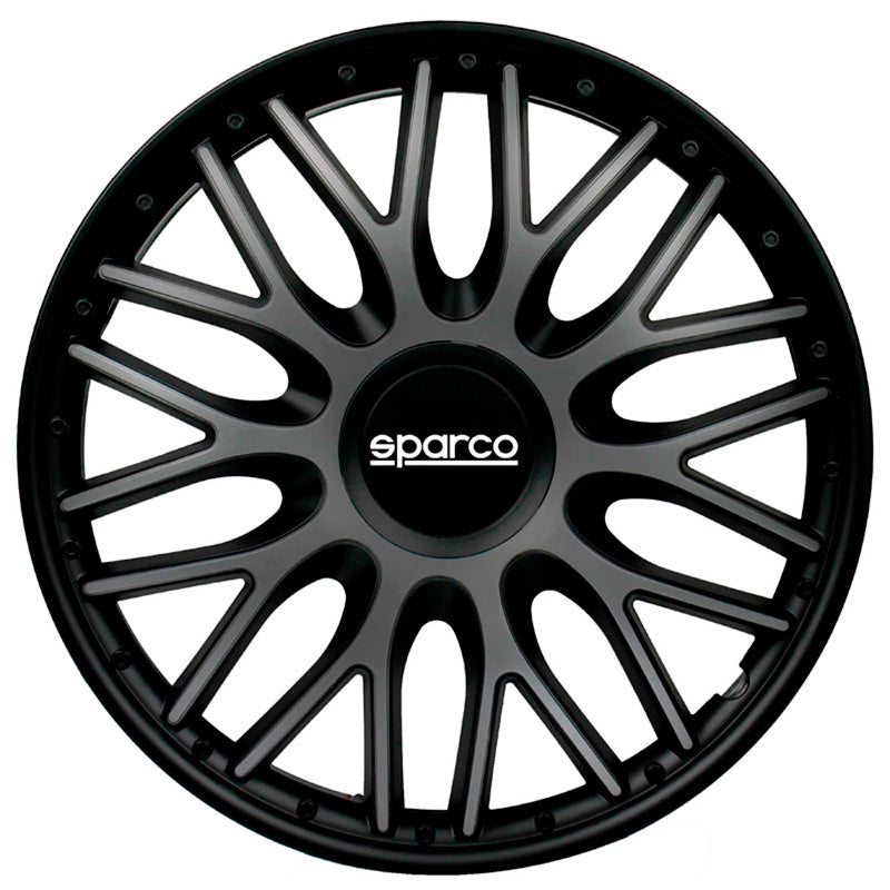 Sparco, kołpaki, 4 szt., Roma, 13 cali, szary/czarny, zestaw 4 szt.