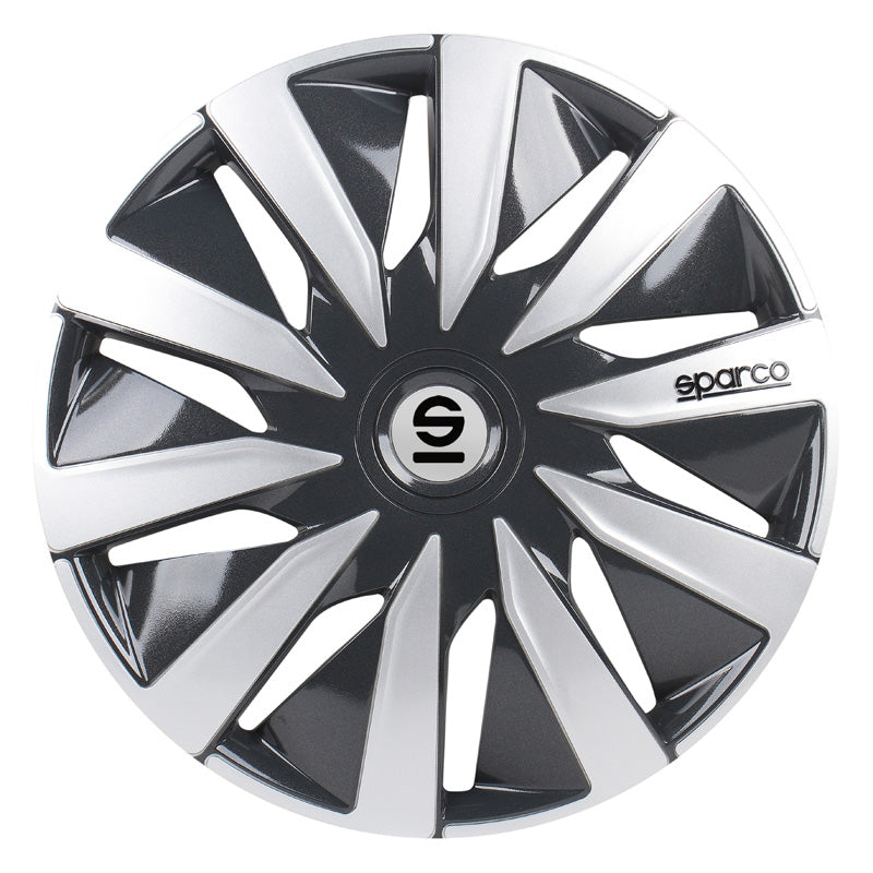 Sparco, Wheel Covers, 4 pcs., Lazio - 14-inch - Grey/Silver