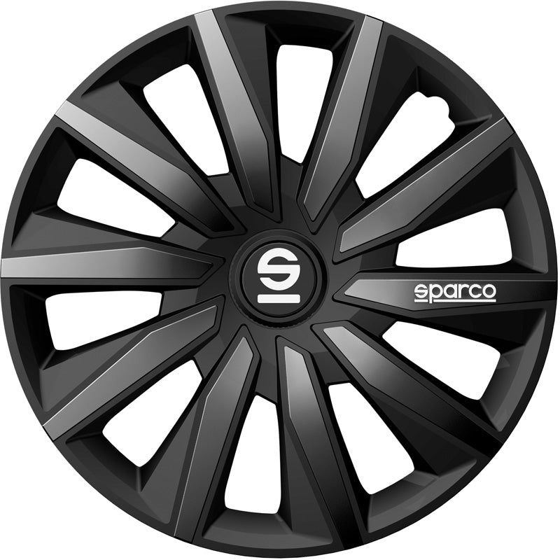 Sparco, Copricerchi, 4 pz., Milano - 15-pollici - Nero/Grigio