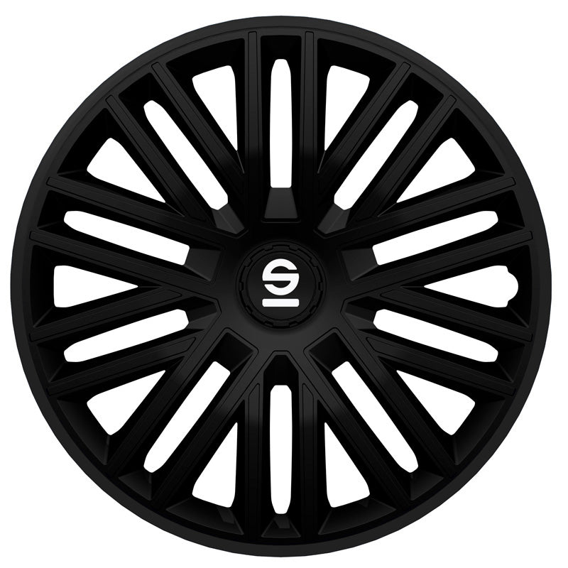 Sparco, tapacubos, 4 uds., Bergamo - 15 pulgadas - Negro