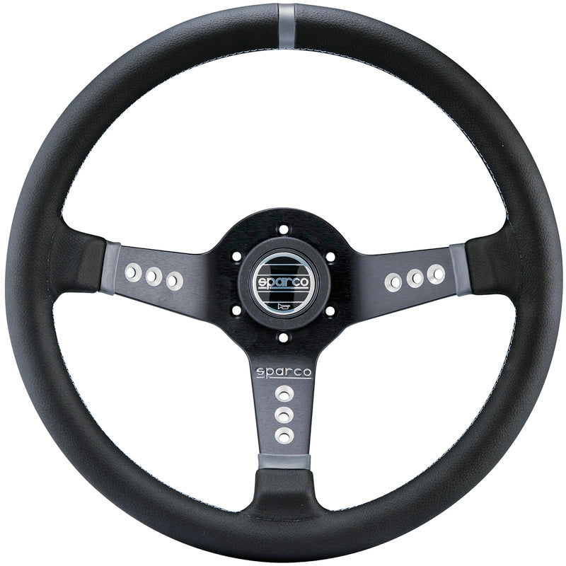 Sparco, Volante deportivo universal L 777 - Piel negra - 350mm