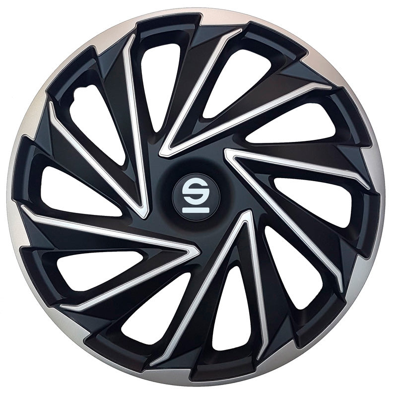 Sparco, kołpaki, 4 szt., Varese - 16 cali - Silver/Black