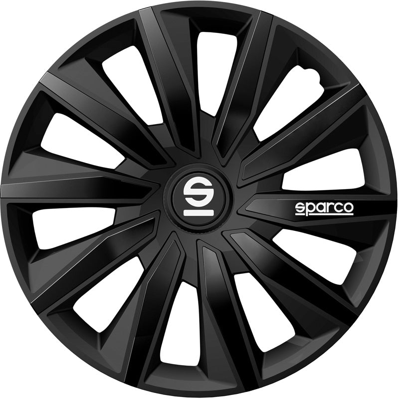 Sparco, kołpaki, 4 szt., Milano - 16-tommer - czarny