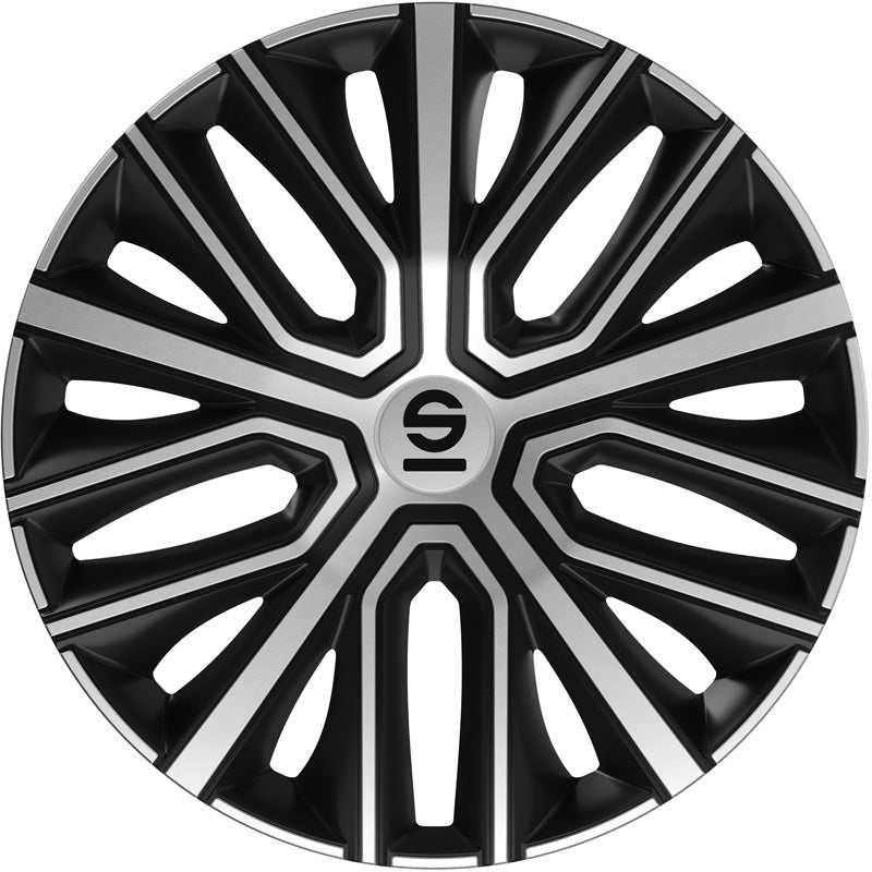 Sparco, kołpaki Modena, czarny/srebrny, 16 cali, 4 szt.