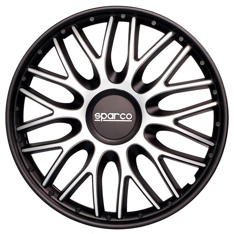 Sparco, kołpaki, 4 szt., Roma - 16 cali - Silver/Black
