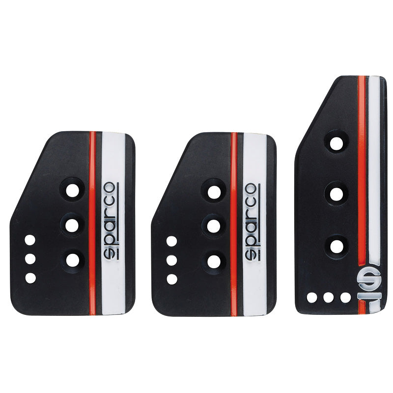 Sparco, Set pedali Settanta - Nero/Bianco/Arancione - Manuale