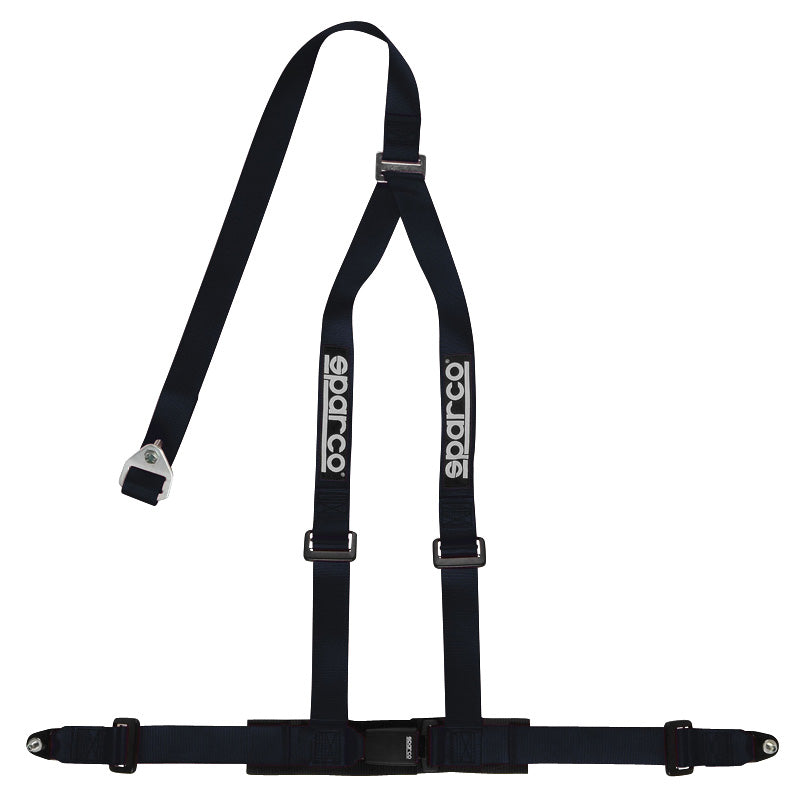Sparco, cinturón de seguridad de 3 puntos - negro - incl. montaje con tornillos - homologación ECE E