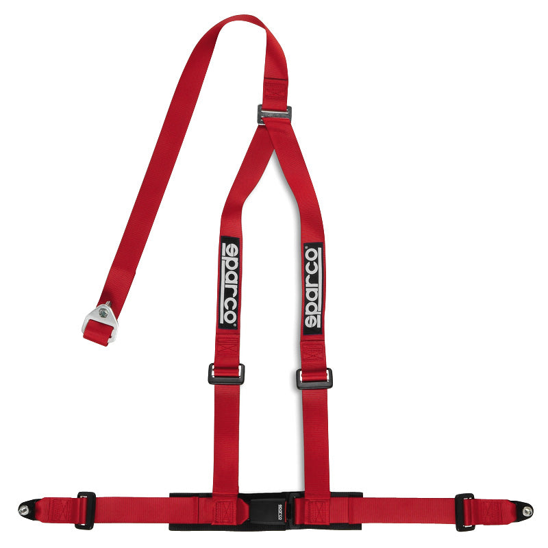 Sparco, cinturón de seguridad de 3 puntos - rojo - incl. montaje con tornillos - homologación ECE E