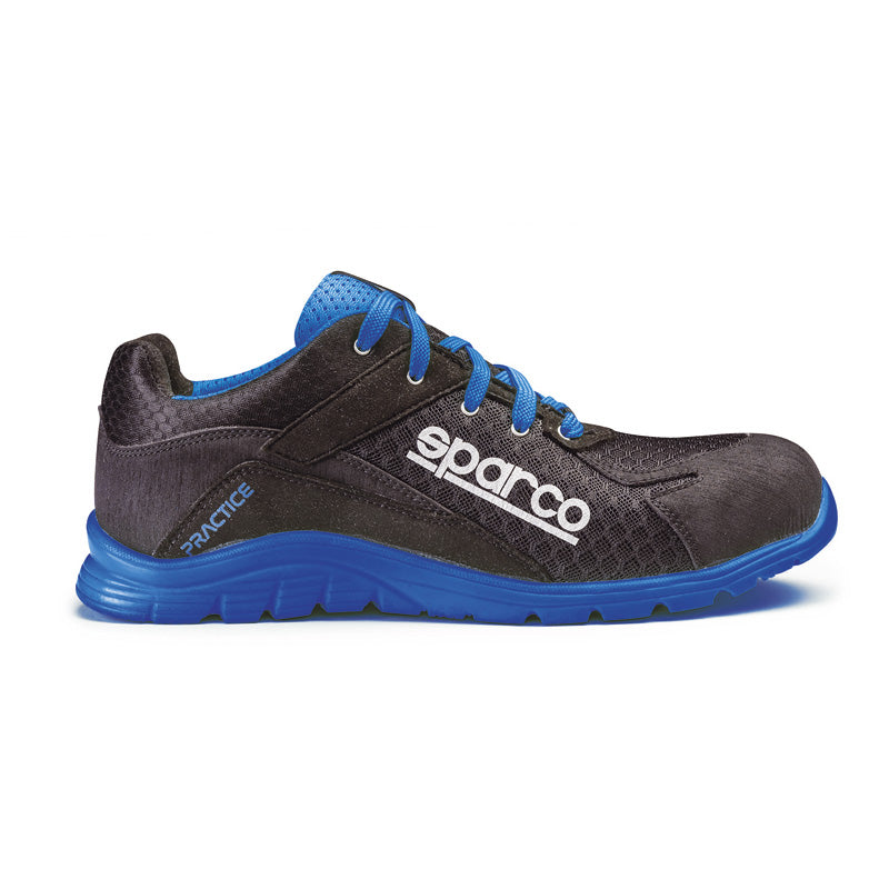 Sparco, Scarpe di sicurezza leggere S1P Practice - Nero/Blu - Taglia EU 47