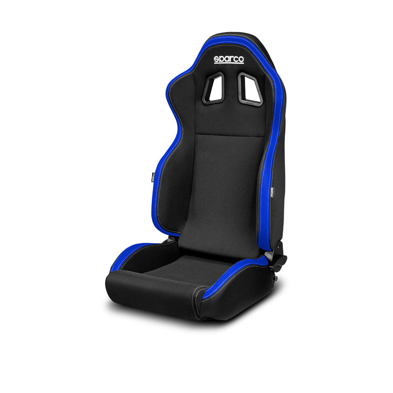 Sparco, Sedile sportivo R100 MY22 - Nero/Blu - Reclinabile - Comfort ergonomico