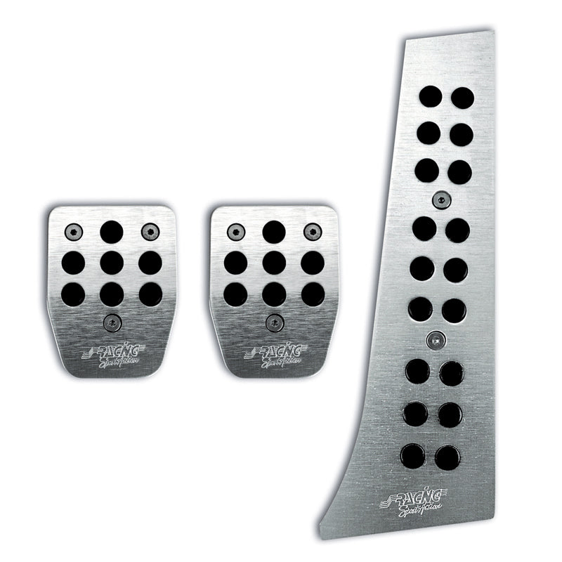 Simoni Racing, Set pedali sportivi - Alluminio spazzolato con gomma antiscivolo