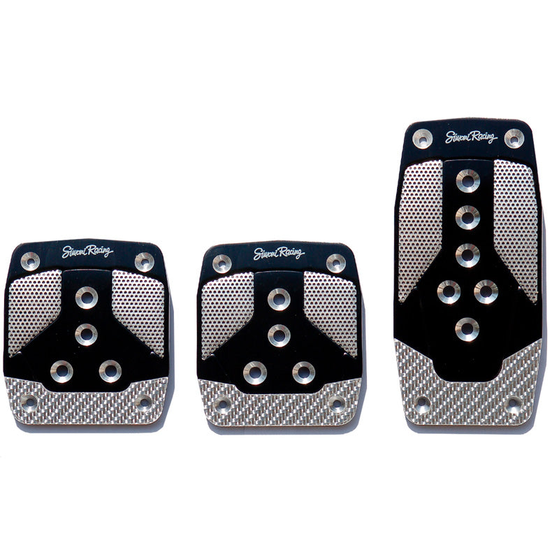 Simoni Racing, set di pedali sportivi design carbonio - nero/alluminio - manuale