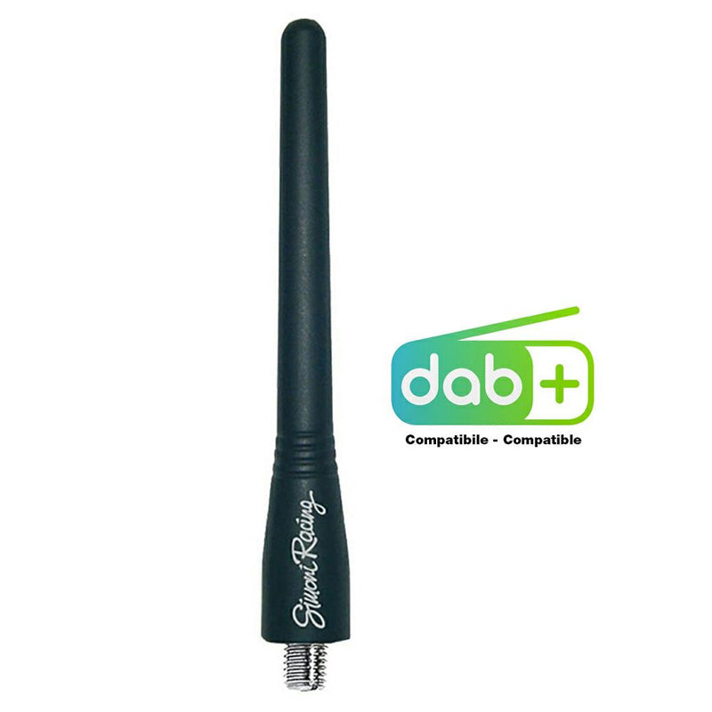 Simoni Racing, antenna in gomma Evo - nero - 10,5cm - compatibile DAB+