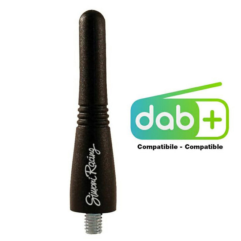 Simoni Racing, antenna in gomma DAB+ - nero - 6cm