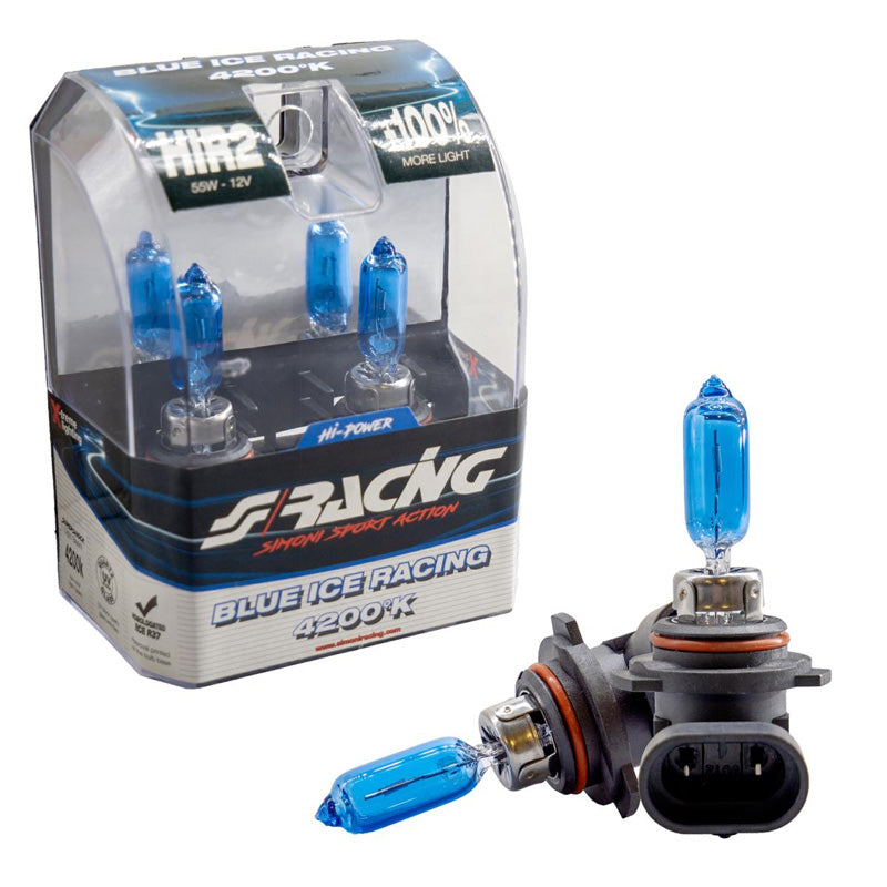 Simoni Racing, Halogeenlampen 'Blue Ice Racing' HIR2 - 4200K - 12V/55W - Set van 2 st. ECE-R37 E-gekeurd