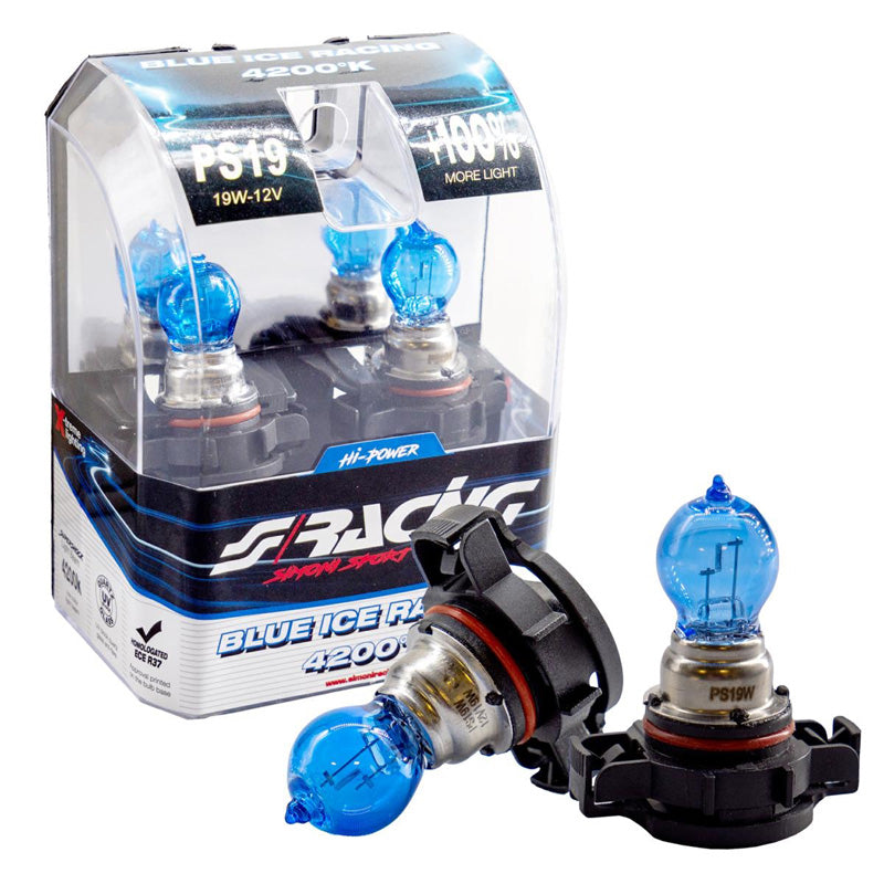 Simoni Racing, Halogeenlampen 'Blue Ice Racing' H16 (PS19W) - 4200K - 12V/19W - Set van 2 st. ECE-R37 E-gekeurd