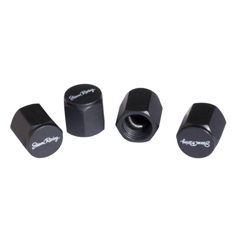 Simoni Racing, kapturki zaworów Arcade - czarne - 4 szt.