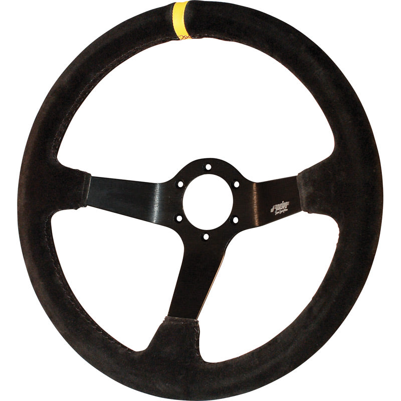 Simoni Racing, volante deportivo, Carrera - ante negro - diámetro 350mm
