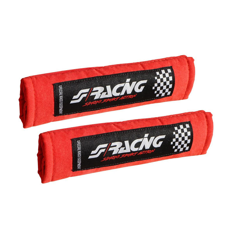 Simoni Racing, Comfort Seat Belt Pads - Red - 2 pcs.