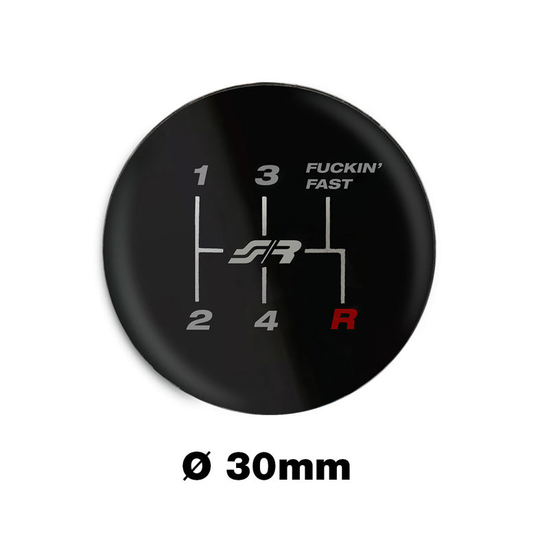 Simoni Racing, Adesivo per pomello del cambio - 5 marce F-Fast - Ø30mm