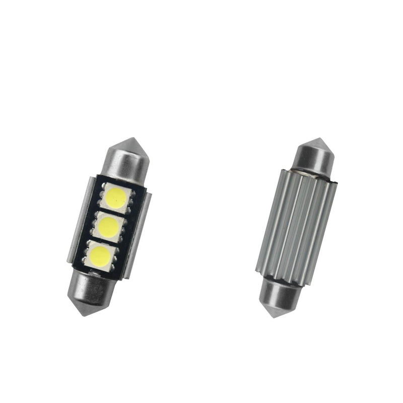 Simoni Racing, 3 LED Pinol 'Warning LED 9' - Bianco super - 39mm - Set da 2 pz.