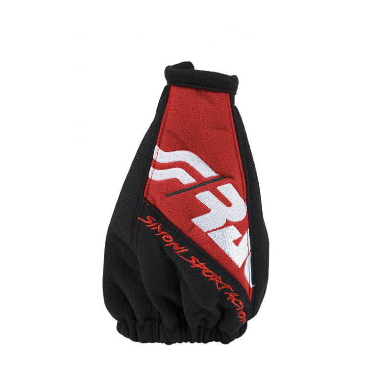 Simoni Racing, manžeta řadicí páky Cut - 150x150mm/Ø190mm - černá/červená