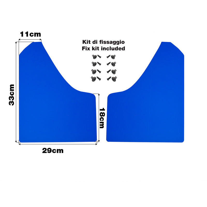 Simoni Racing, Mud Flaps, Blue ABS, 2 pcs.