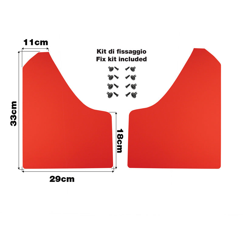 Simoni Racing, Mud Flaps, Red ABS, 2 pcs.
