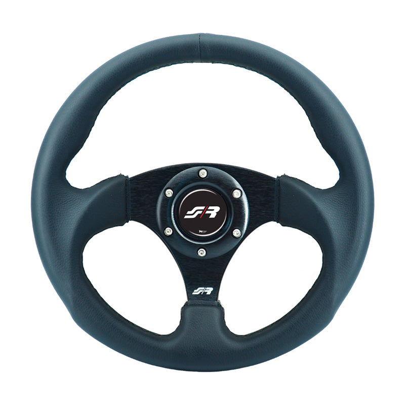 Simoni Racing, volante deportivo, 'Rolle' - ecopiel negra - diámetro 300mm