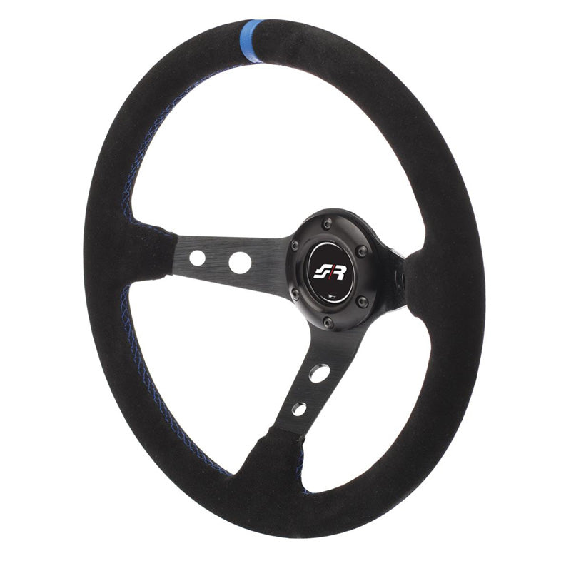 Simoni Racing, volante deportivo, Shakedown - ante negro/azul - diámetro 350mm