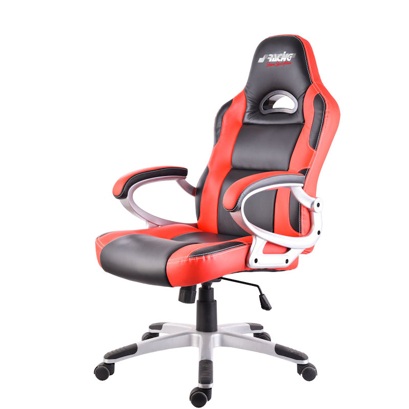 Simoni Racing, Sedia gaming regolabile - Eco pelle nero/rosso
