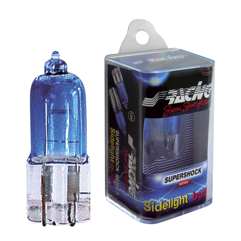 Simoni Racing, halogenové žárovky T10 'Super Shock' - super bílá - sada 2 ks