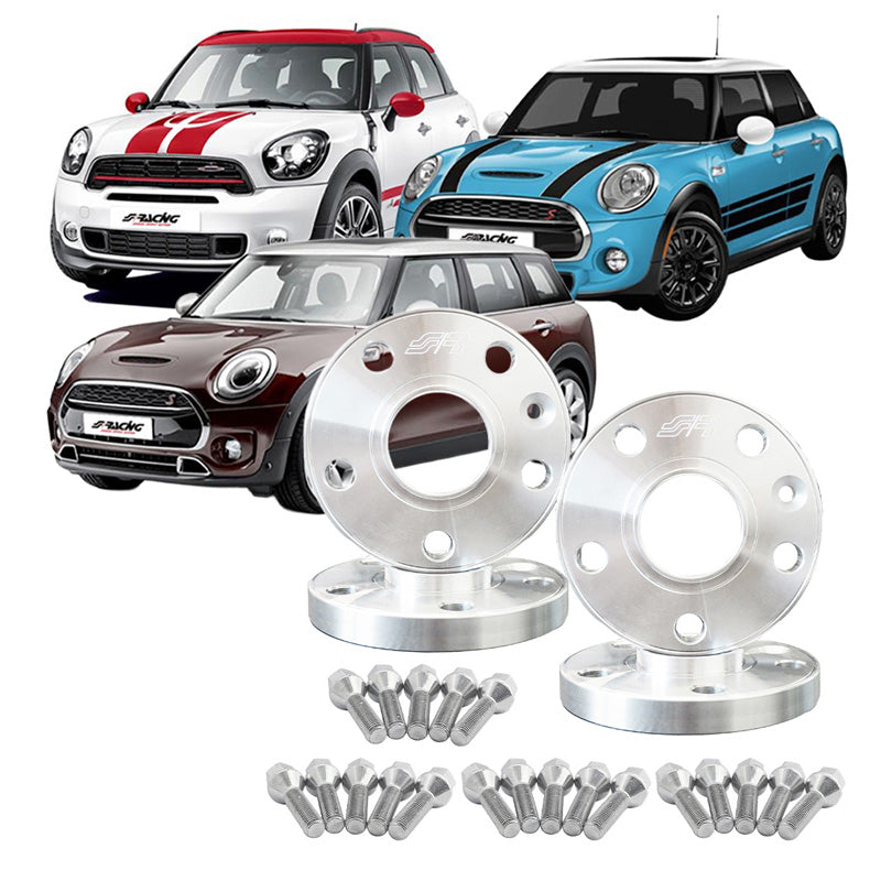 Simoni Racing, Spacer Kit, Aluminium, 2x15mm(FA) + 2x18mm(RA), passend voor Mini, incl. wielbouten