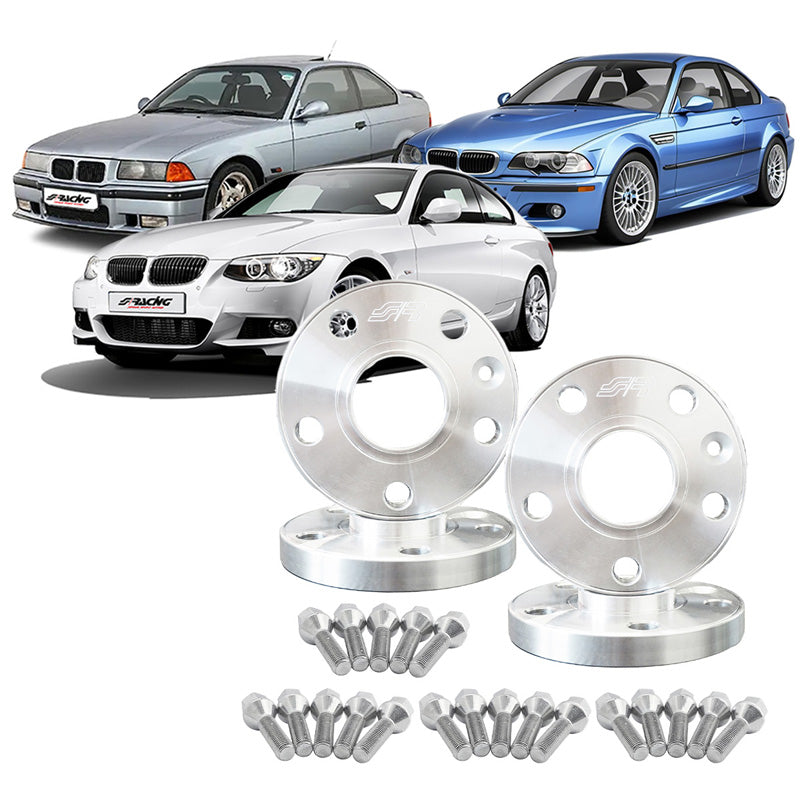 Simoni Racing, kit de separadores, aluminio, 2x16mm(FA) y 2x18mm(RA), incluidos pernos de rueda, compatible con BMW varios