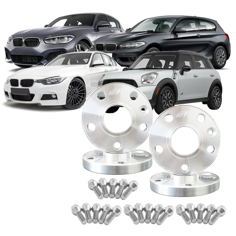 Simoni Racing, Spacer Kit, Aluminium, 2x12mm(FA) + 2x16mm(RA), passer til BMW (Hub 72,6mm)