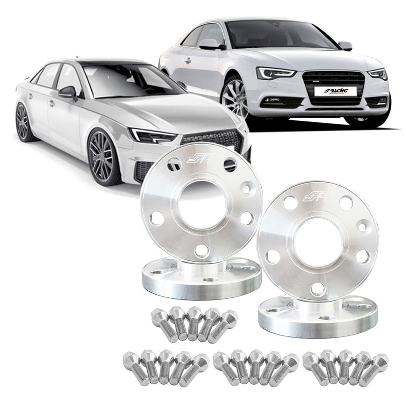 Simoni Racing, Spacer Kit, Aluminium 2x15mm(FA) - 2x18mm(RA), passer til Audi, Inkl. hjulbolte, Nav 66,6mm