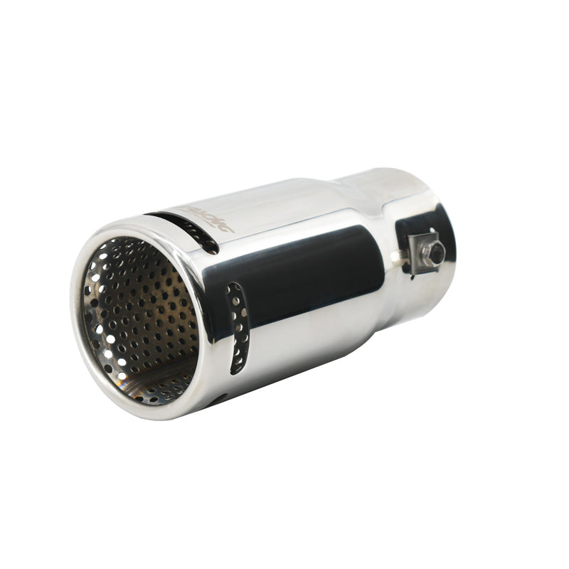 Simoni Racing, koncovka výfuku, Round Inox - Ø76xL130mm - instalace 41-64mm