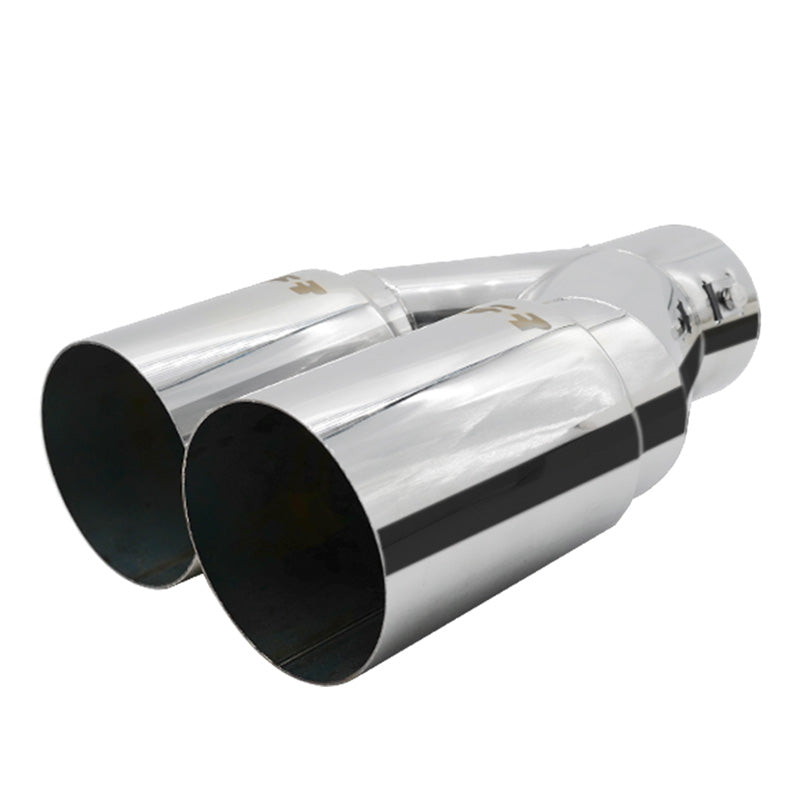 Simoni Racing, Terminale di scarico, Double Round Inox - Ø88xL265/280mm - Installazione 33->73mm