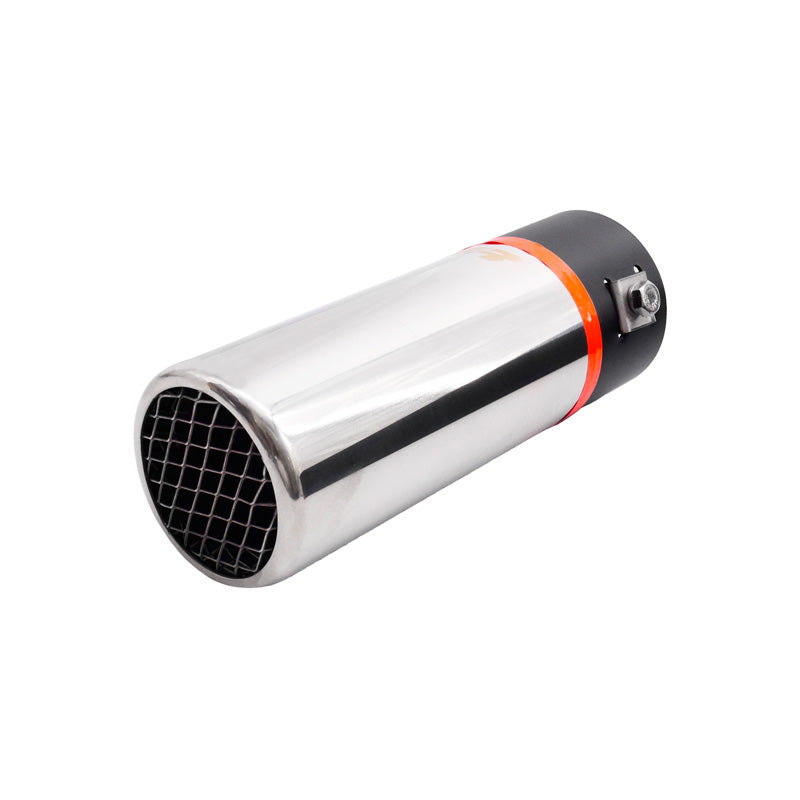 Simoni Racing, koncovka výfuku, kulatá nerezová - Ø60xL170mm - montáž 37-57mm
