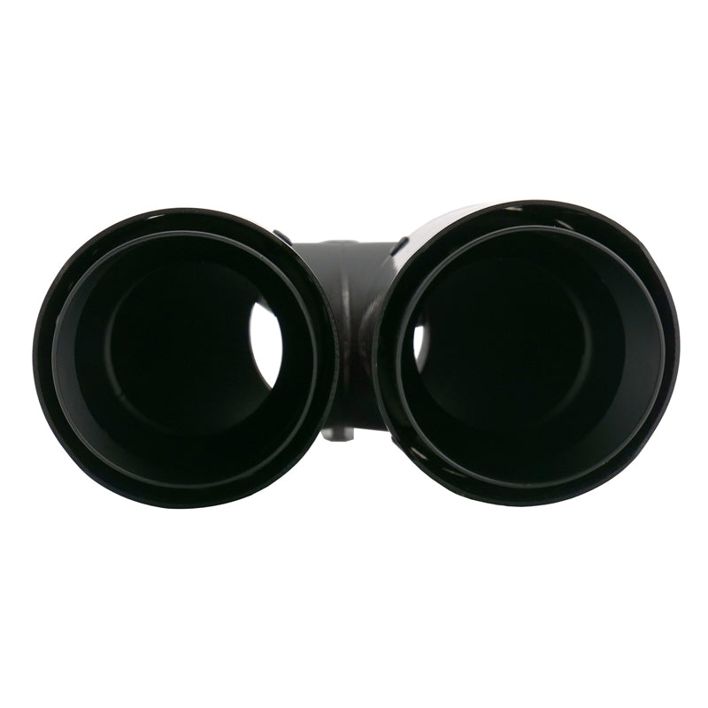 Simoni Racing, Rørhale, Dobbelt Venstre Rund/Skrånende Sort & Carbon - Ø89xL245-260mm