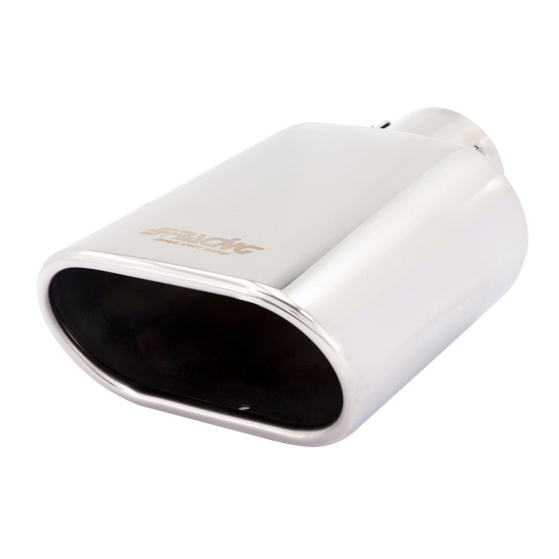 Simoni Racing, terminale di scarico, rettangolare/inclinato Inox - 140x80xL240mm - installazione ->57mm