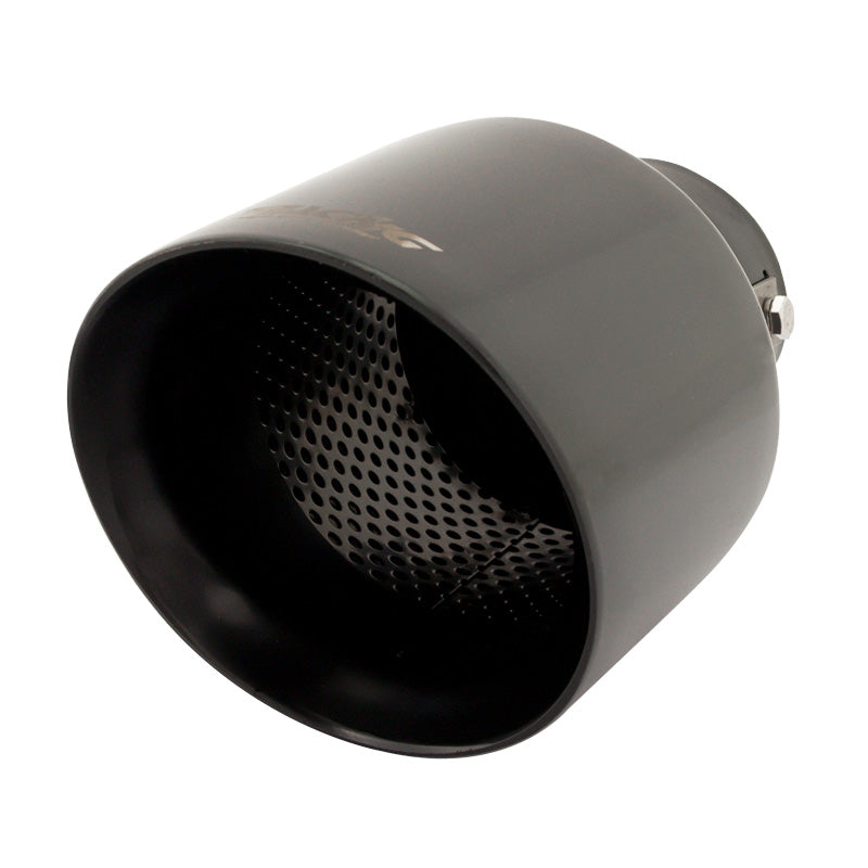 Simoni Racing, Terminale di scarico, Tondo/Inclinato Inox Nero - Ø115xL210mm - Installazione 38-63mm