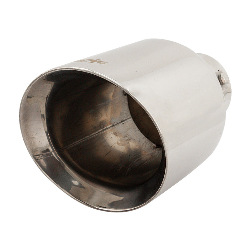 Simoni Racing, terminale di scarico, tondo/inclinato Inox - Ø114xL210mm - Installazione ->60mm