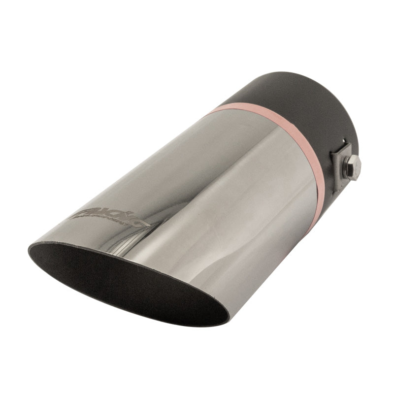 Simoni Racing, końcówka rury wydechowej, okrągła/ukośna Inox - Ø60xL175mm - montaż ->60mm