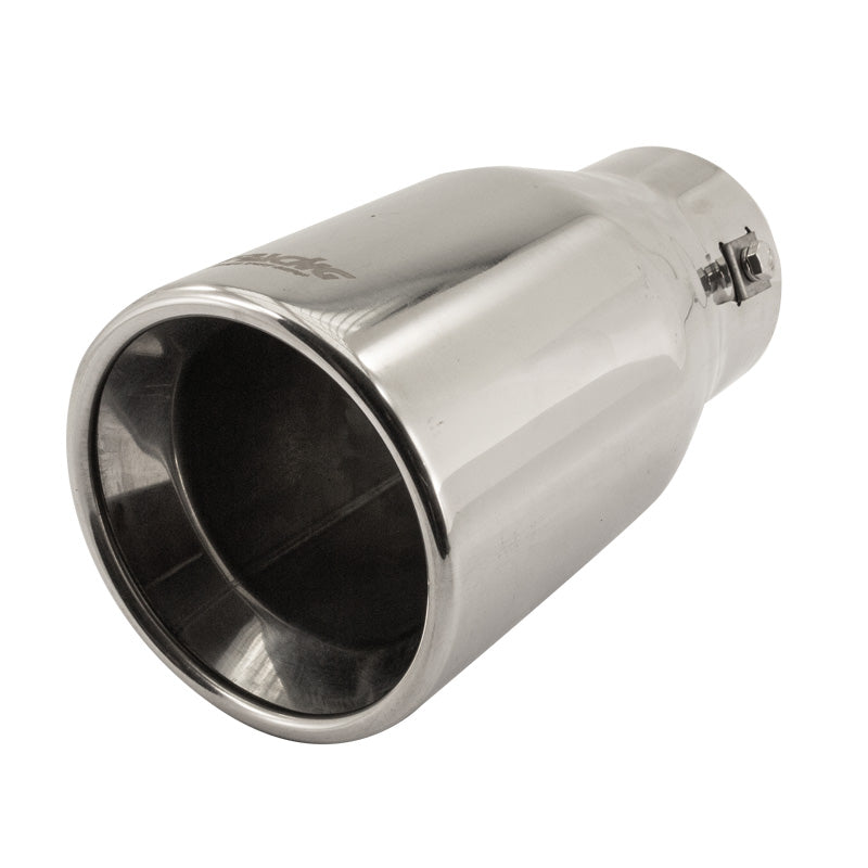 Simoni Racing, koncovka výfuku, kulatá Inox - Ø103xL200mm - instalace ->72mm