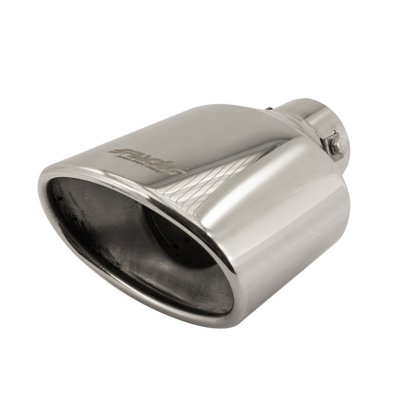 Simoni Racing, końcówka rury wydechowej, owalna Inox - 135x85xL185mm - montaż ->60mm